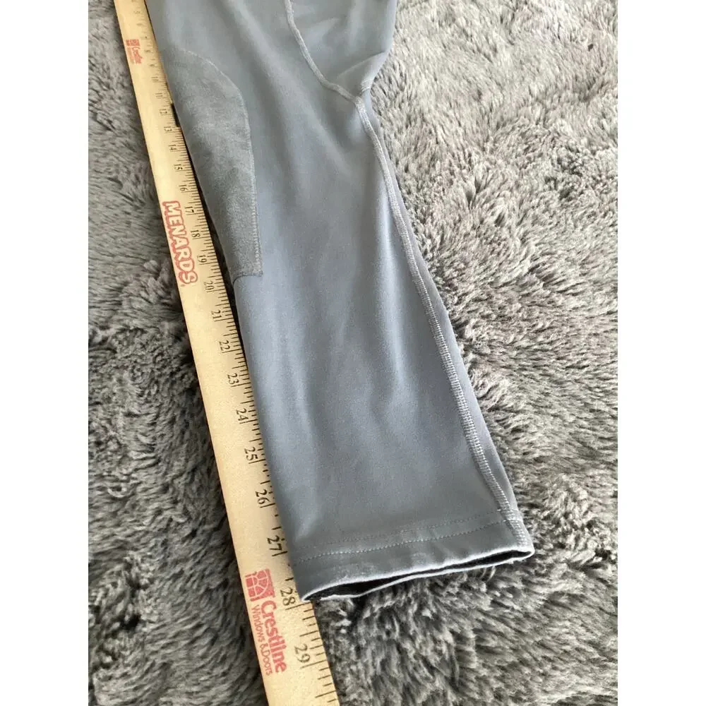Kerrits Gray XL Flow Rise Knee Patch Lightweight Riding Tights‎ equestrian